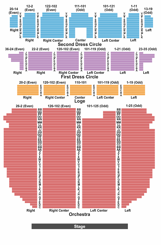 Providence Performing Arts Center Hamilton Seating Chart
